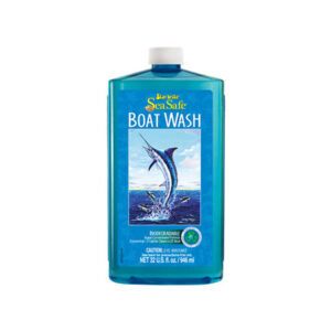 Description Sea Safe Boat Wash is an environmentally-responsible boat cleaning product that really works. The low-sudsing, biodegradable formula is concentrated for maximum cleaning power and maximum economy. It is Lake Safe, so it can be used while the boat is in or near the water. It cleans all marine surfaces, including fiberglass, vinyl, plastic, rubber, glass, metal and painted areas. Features Environmentally friendly, biodegradable formula. Cleans away dirt, stains, grease, oil and salt. Use on fiberglass, metal, glass, rubber and painted surfaces. Concentrated for heavy duty cleaning. Low Sudsing, contains no phosphates. 3 capfuls cleans a 21 FT (7 meter) boat. Low Sudsing formula saves water. Will not remove wax or polish, works in fresh and salt water Cleans without leaving filmy streaks Fresh new eco-blueberry scent Cleans all marine surfaces